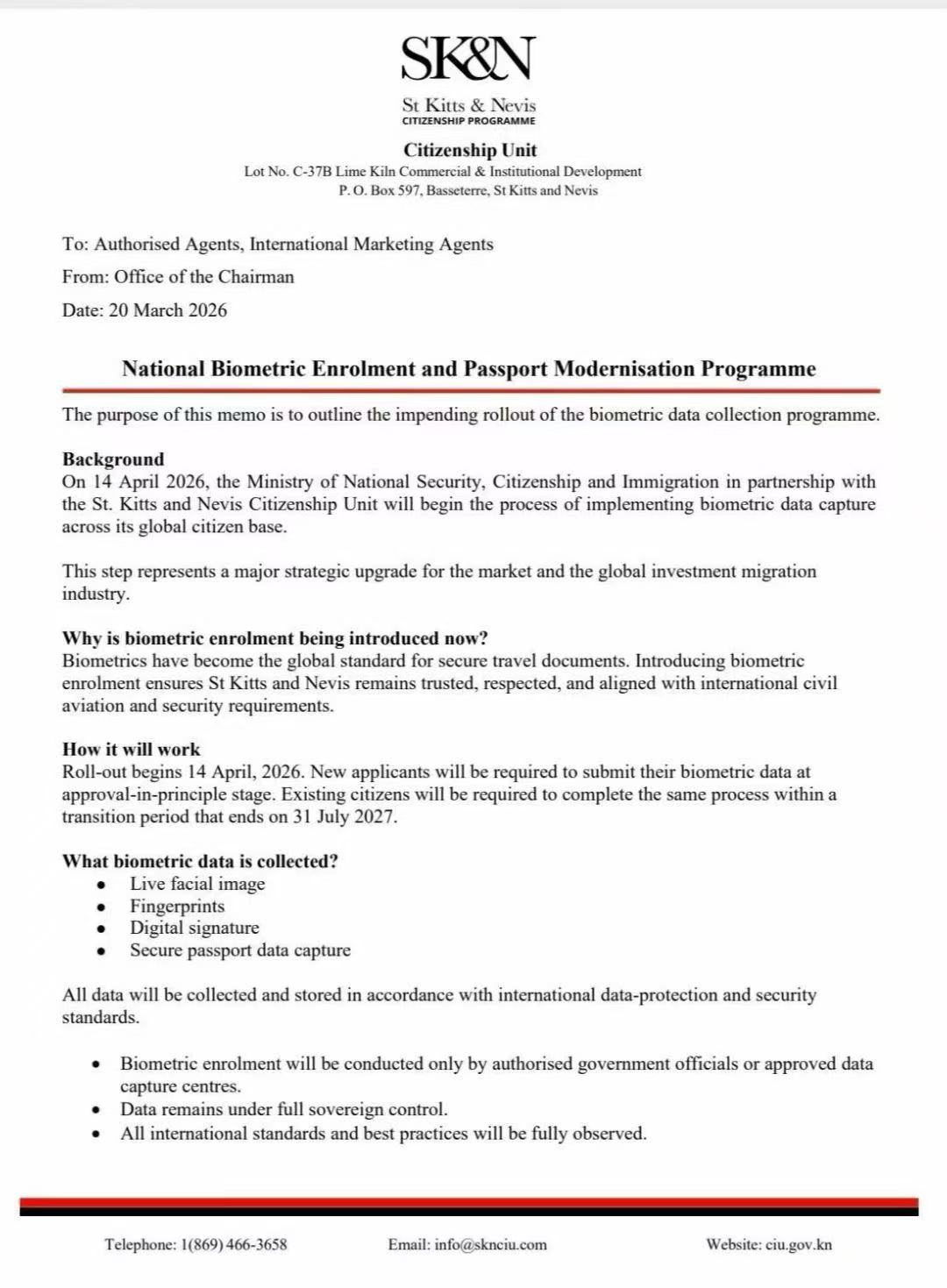 突发！圣基茨护照重大变革：4 月 14 日起强制录指纹，高净值家庭身份规划该如