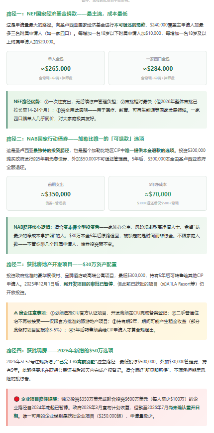 2026圣卢西亚护照深度解析：四重路径如何选？政策剧变下的「最后窗口」